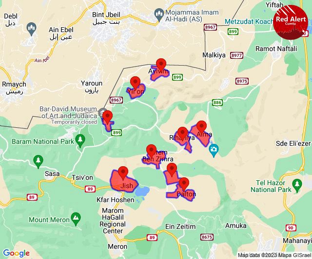 UAV infiltration alert in the eastern part of the upper Galilee