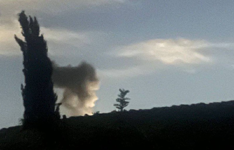 Israeli warplanes launch an air strike targeting the Labouneh area, south of Naqoura