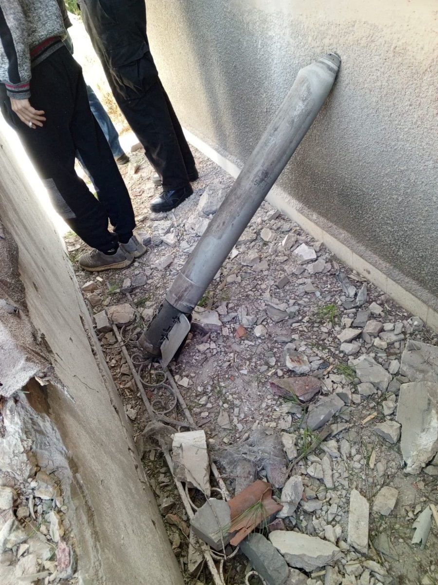 Earlier today during the rocket barrage from Lebanon into Israel a Grad fell short impacting a home in Ain Ebil, southern Lebanon