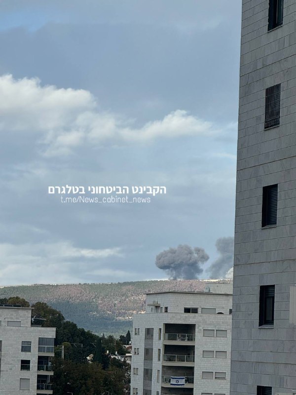 Explosions in the area of Rosh HaNikra seen from Nahariya