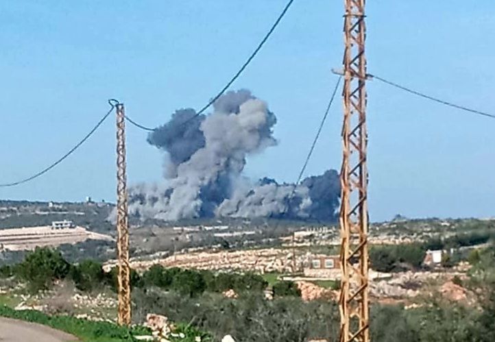 Three air strikes launched by enemy warplanes targeted the vicinity of the town of Aita al-Shaab in southern Lebanon