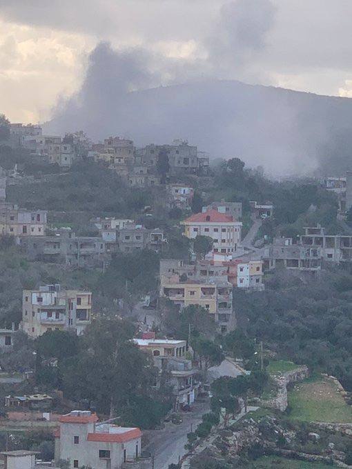 Israeli army air strikes in Beit Lif