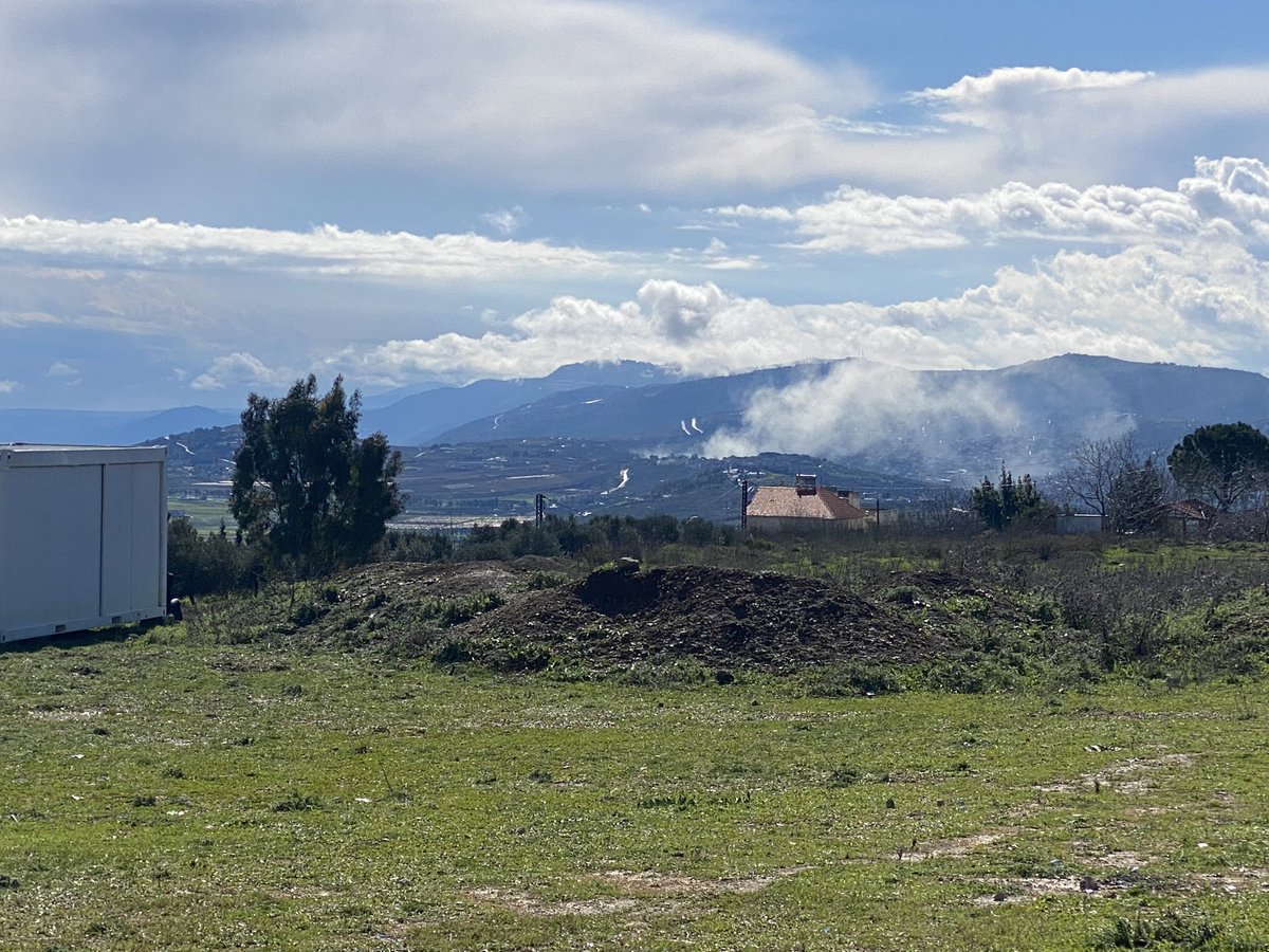 South Lebanon - Israel firing smoke bombs at border town of Kafr Kila