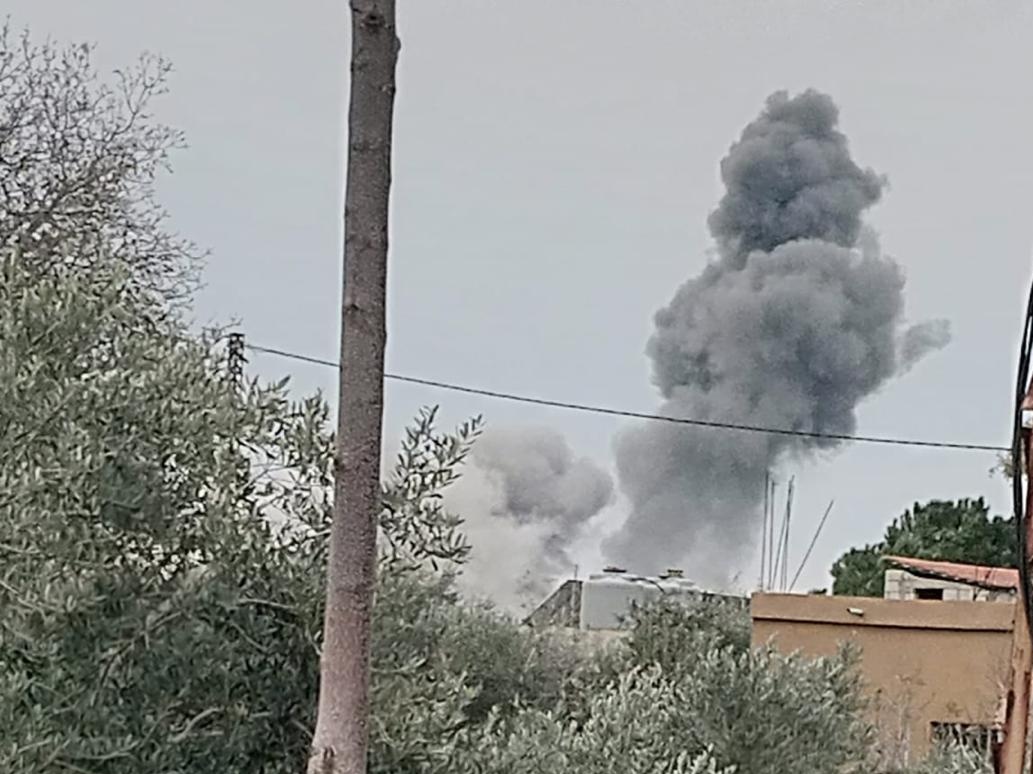 An Israeli warplane raid targeted the town of Yarin