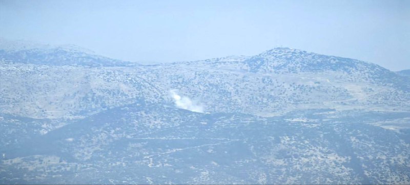 Israeli army artillery fire towards the area of Kafrchouba