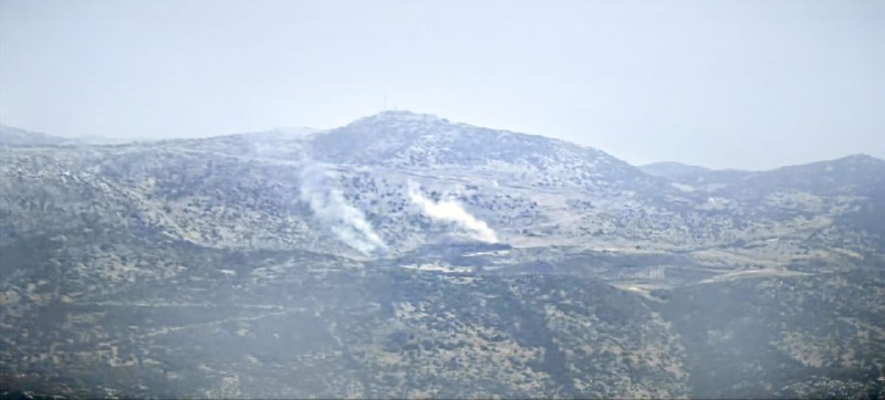 Israeli artillery shelling targets the Hay Quarter area on the outskirts of Kafr Shuba