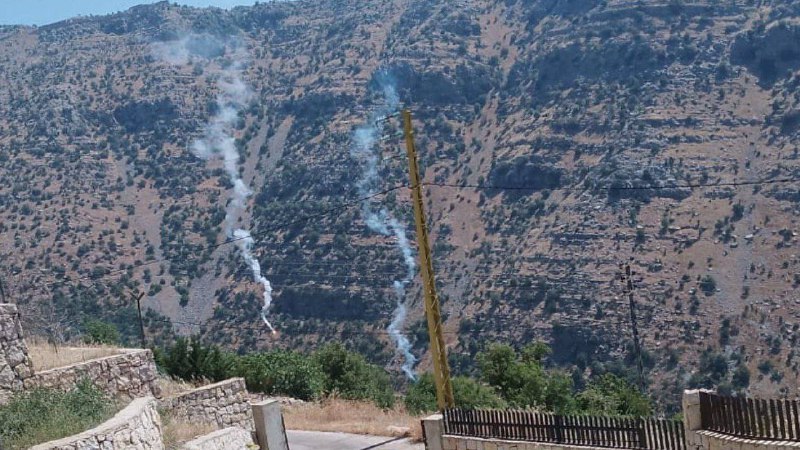 Israeli army artillery fire towards Chebaa, Kafrchouba and Taybeh