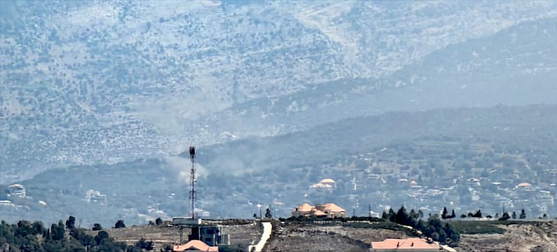 La artillería israelí ataca la zona boscosa entre Rashaya Al-Fakhar y Al-Habariyah