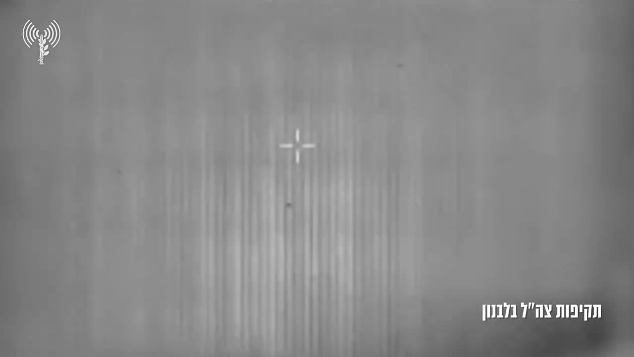 The Israeli army releases footage of airstrikes in southern Lebanon this morning, during which more than 100 fighter jets targeted thousands of Hezbollah rocket launchers that were intended to be used in an attack on Israel