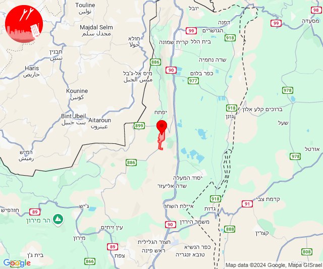 Missile threat alerts in Ramot Naftali area