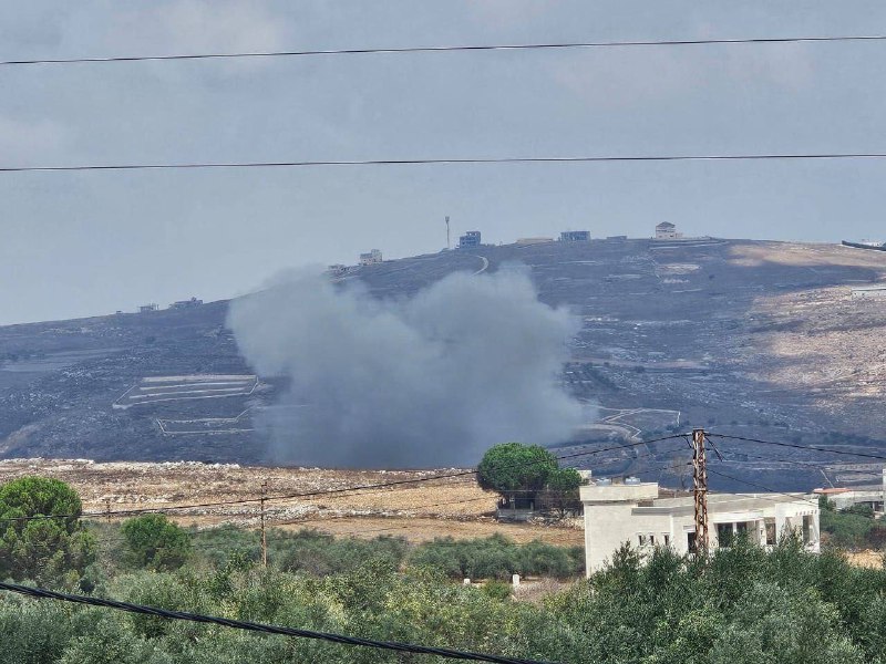 Ataque aéreo del ejército israelí en Kounine a principios de esta hora