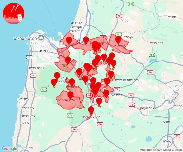 Nieuwe raketaanval ten zuidoosten van Haifa