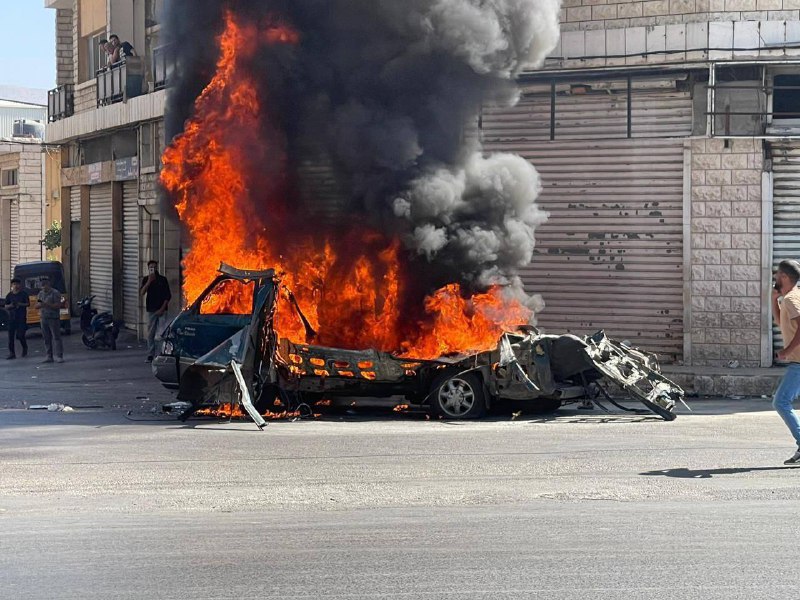 Ein Bericht im Libanon über einen Angriff auf ein Fahrzeug in Zazala in der Bekaa-Ebene