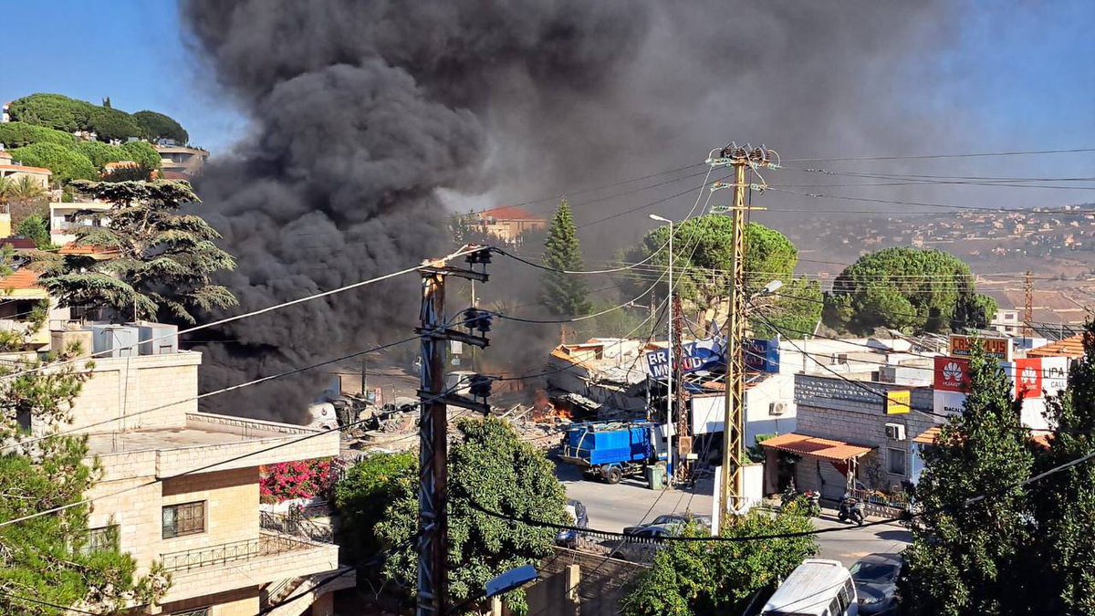 A raid near Hamoud Library - near Tebnin Governmental Hospital