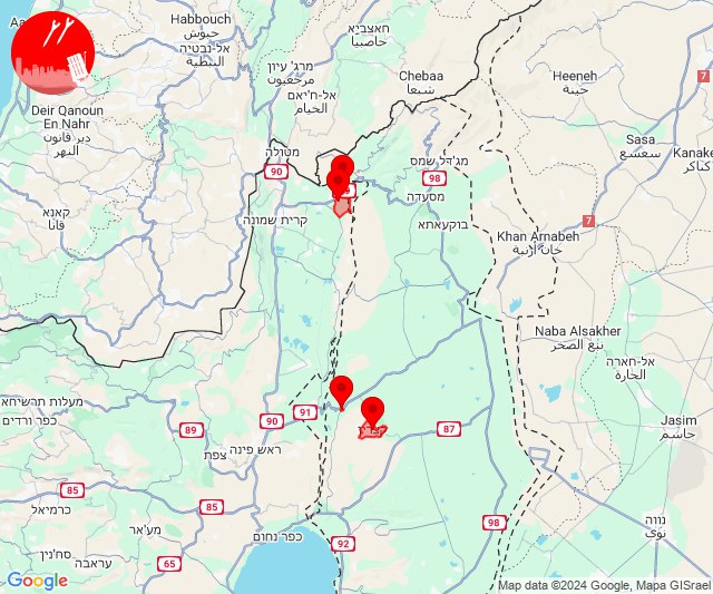 Rockets fired towards Katzrin