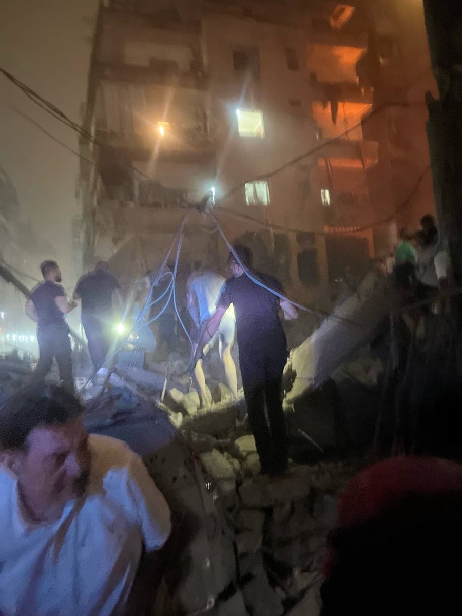 Israeli aircraft launch a second raid on the Lebanese capital, Beirut