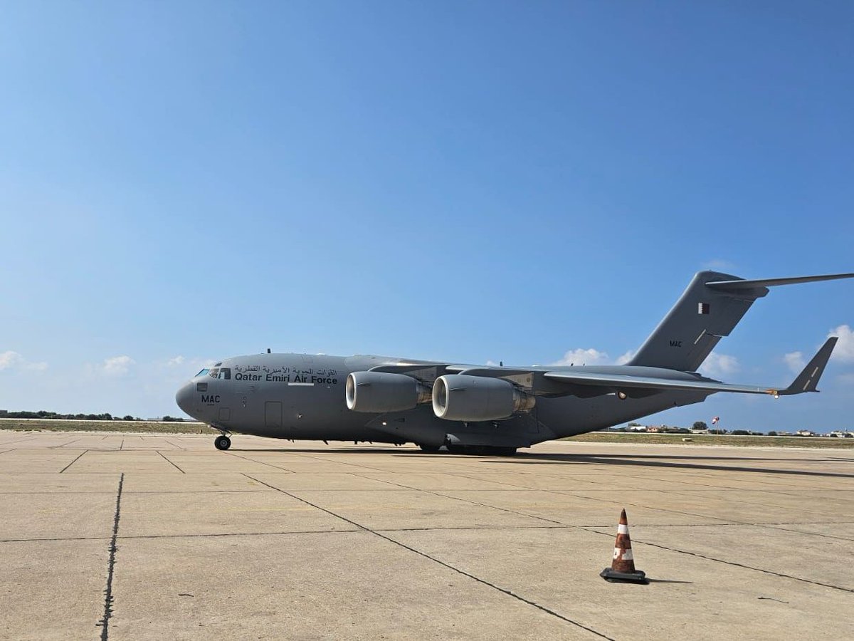 Qatari aid arrives at Beirut airport