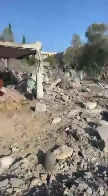 Destruction caused by the Israeli raids on the town of Douair, Nabatieh District, Lebanon