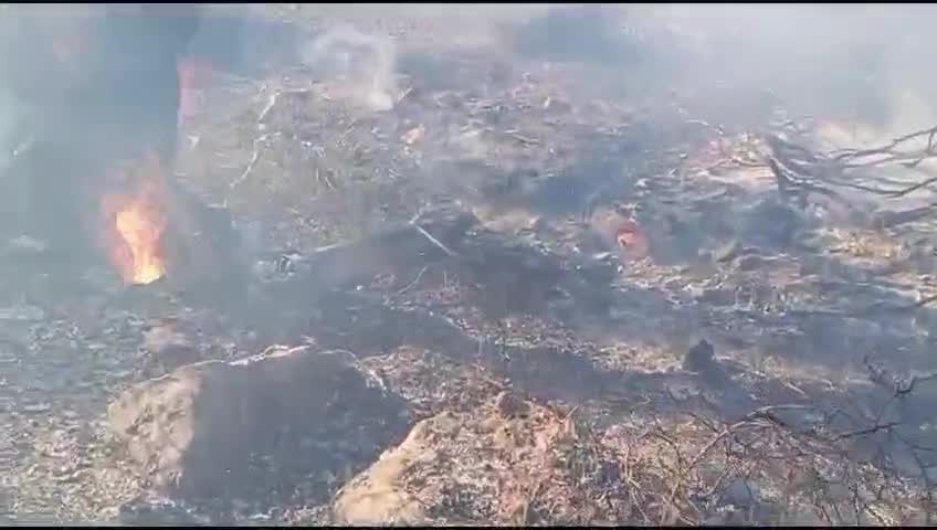 A fire near Umm Alfam from the last interception