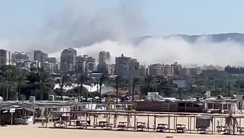 A series of raids carried out on the courtyard in the Lebanese city of Tyre