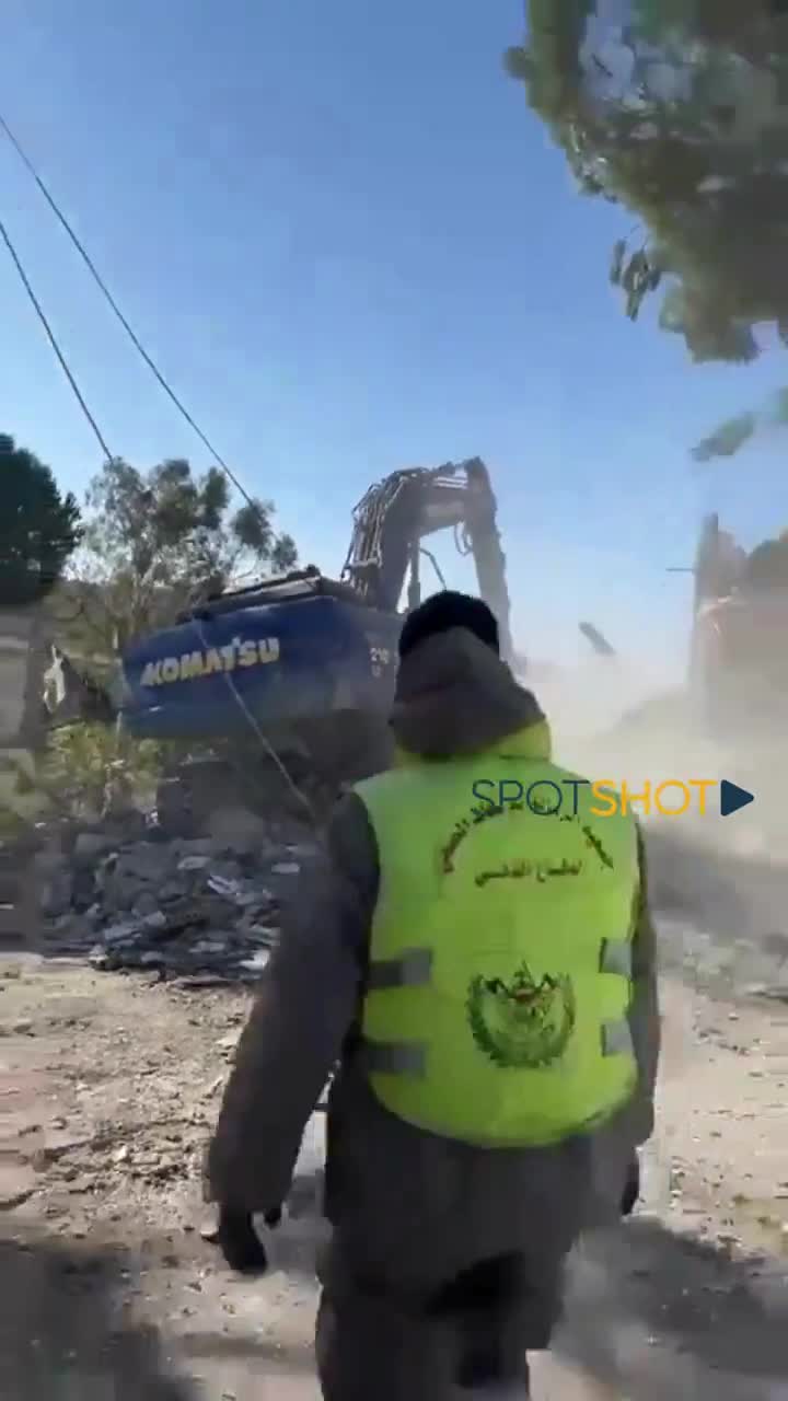 Israeli raid destroys a house in Al-Sawan neighborhood in Kafr Reman