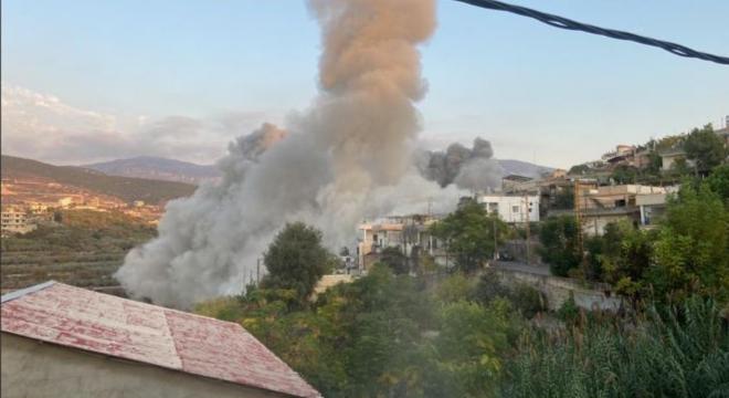 A raid targeted the town of Kafr Melki