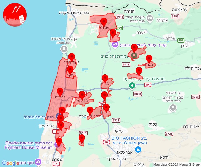 Des roquettes ont été tirées vers la région de Nahariya