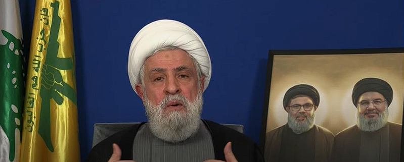 Hezbollah's Naem Qassem speaking now. He says that there will be two parallel tracks - fighting and negotiating