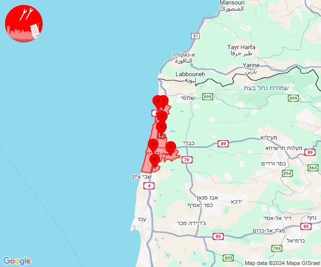 Foguetes foram disparados contra Nahariya