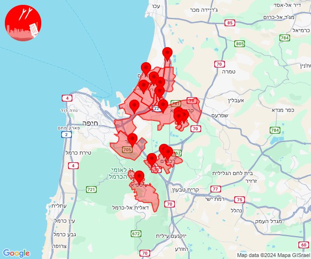 Rockets were fired towards Haifa area