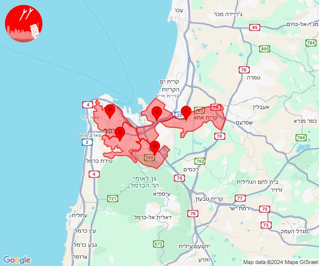 Rockets were fired towards Haifa area