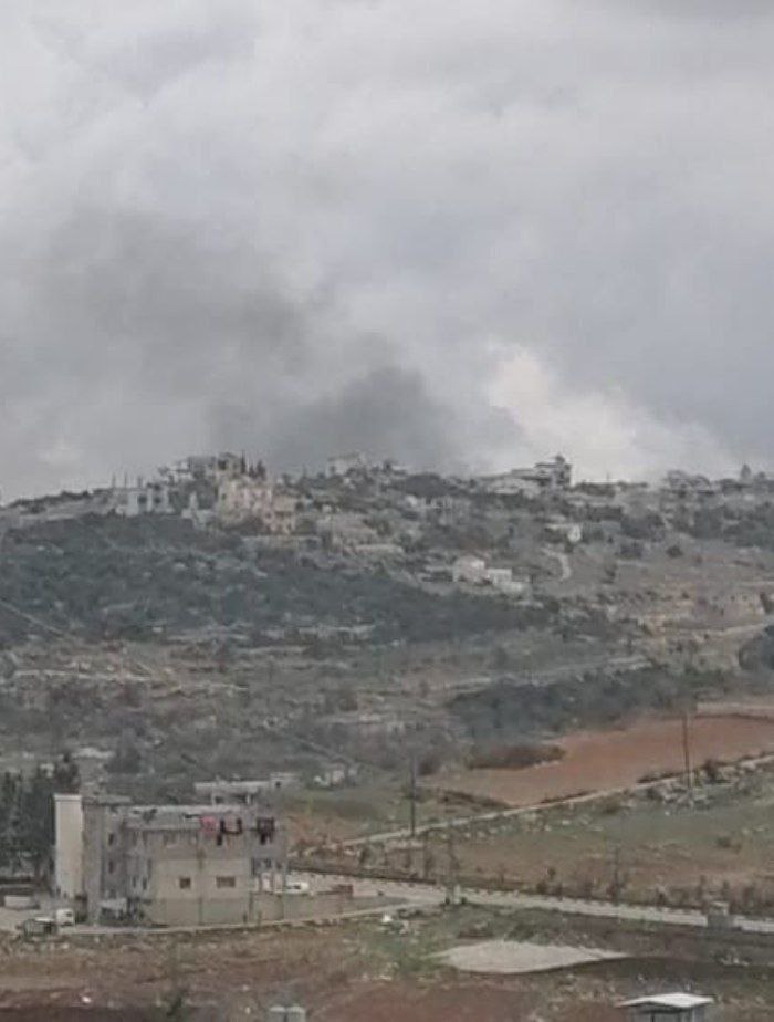 Drones bomb a site on the outskirts of the town of Aita al-Shaab, south of Lebanon