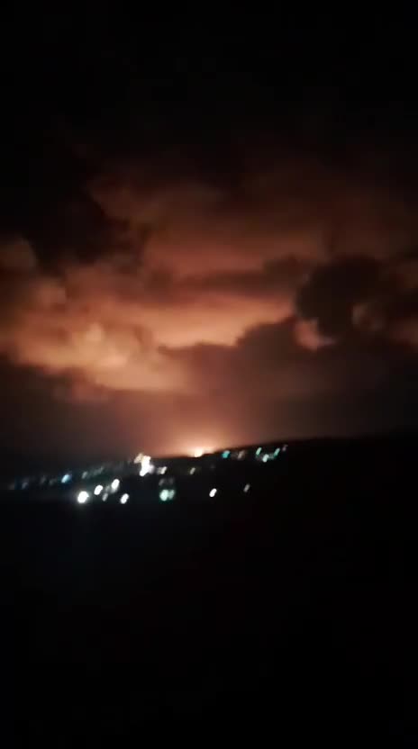 Scenes from a series of raids targeting the Adloun-Ansariyah areas