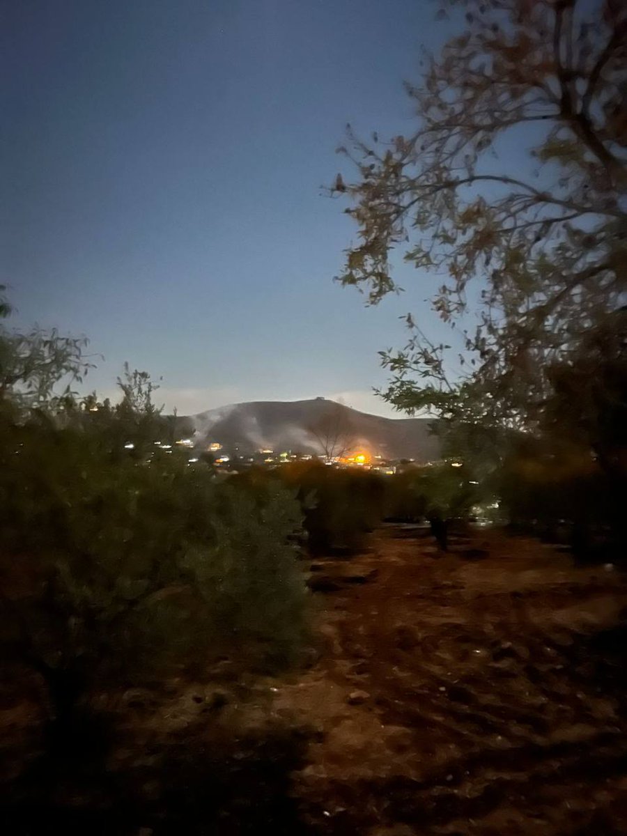 הפצצה ישראלית באזור ח'אנוק בפאתי העיירה עיתרון