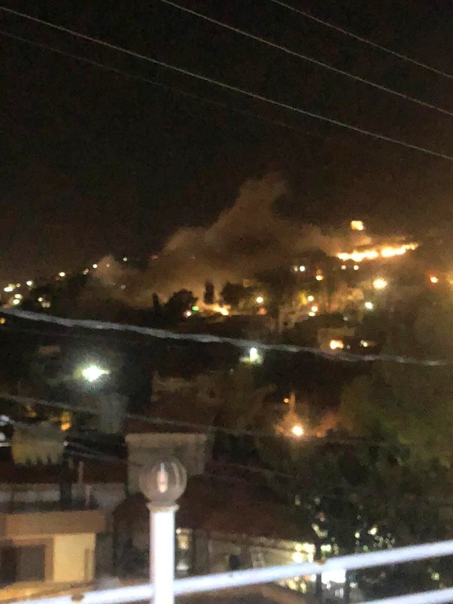 An Israeli air strike on the town of Arabsalim in southern Lebanon