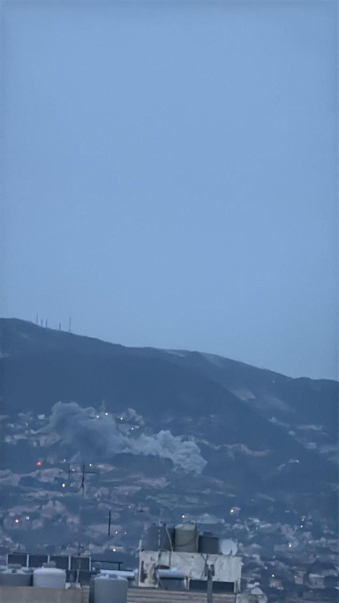 Israeli airstrike on a building in the town of Jarjouh in the Tuffah region