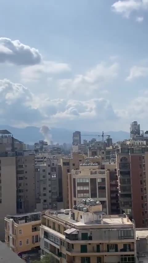 Video: A violent airstrike targets Haret Hreik in Beirut