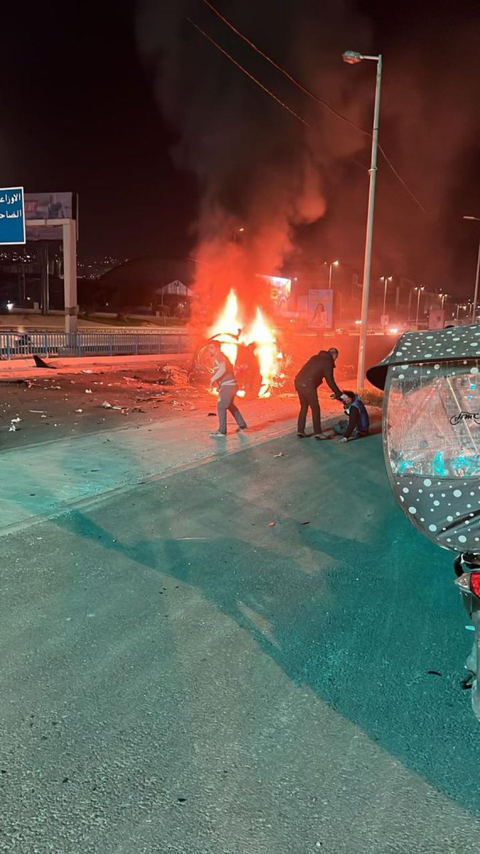 A vehicle was targeted in Beirut, coinciding with Israeli airstrikes in numerous areas in southern Lebanon