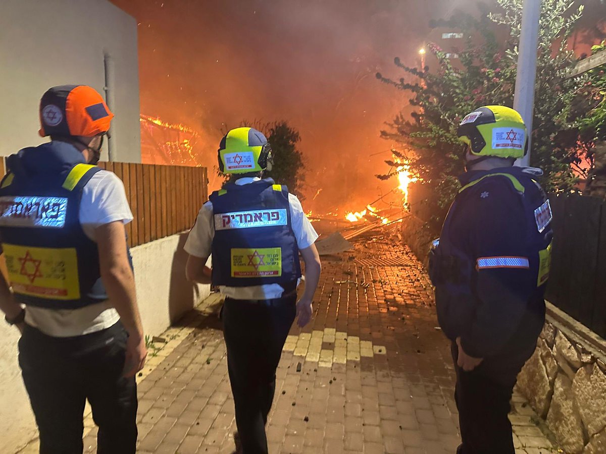 Six people are injured in a Hezbollah rocket strike on a home in Nahariya, medics say. Magen David Adom says it treated two adults and four minors with signs of smoke inhalation. They are all listed in good condition. The Israeli army says the impact was caused by a rocket launched from Lebanon, and not a failed interceptor as initially thought