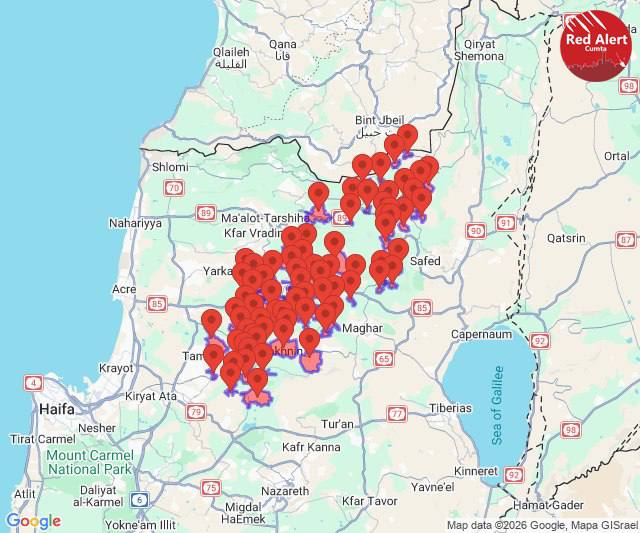 Lanzamientos de cohetes desde Líbano hacia varias zonas del norte de Israel.