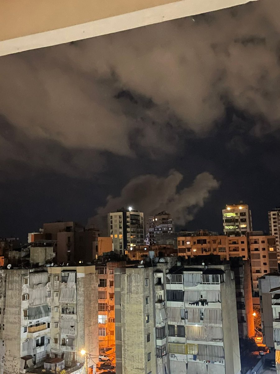 Airstrike on Beirut's southern suburbs a short while ago