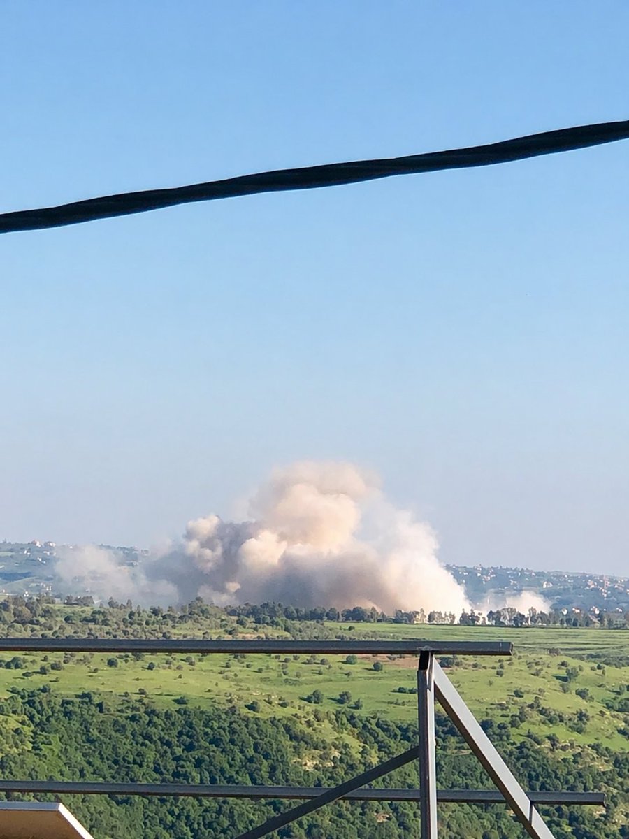 Israeli bombing in the vicinity of Qantara - Adshit al-Qusayr