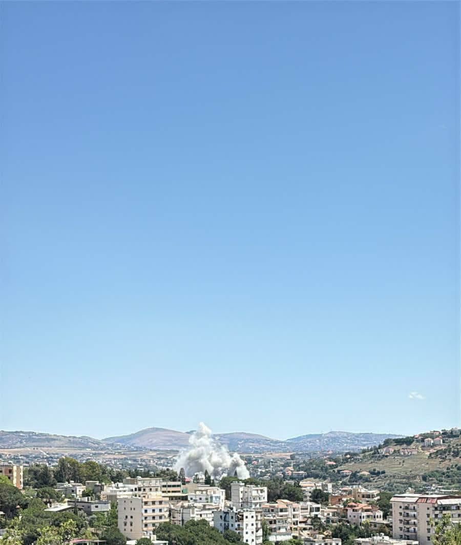 An airstrike targeted the city of Nabatieh.