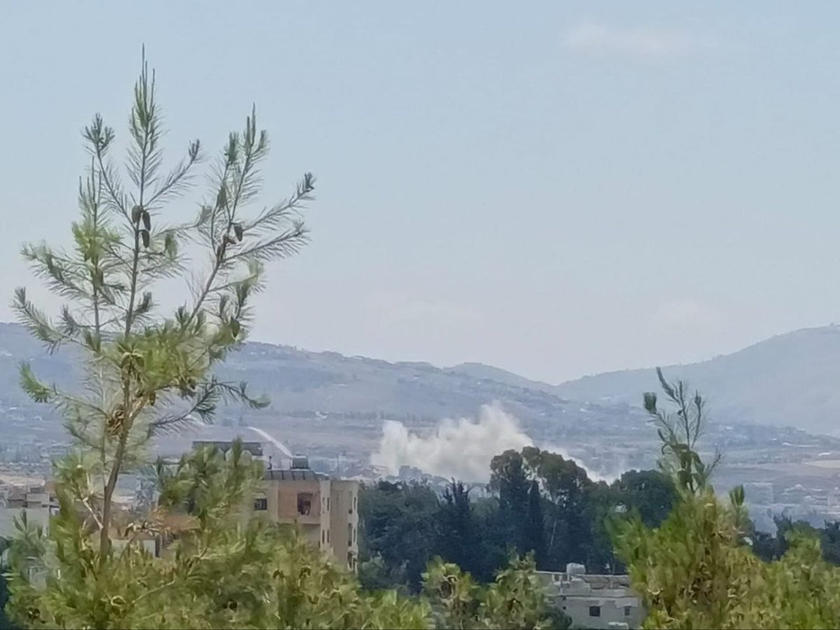 Airstrike targets area near Kafr Tebnit, Nabatieh district, southern Lebanon
