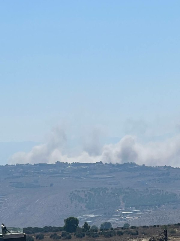 Israëlische bombardementen in de stad Mays al-Jabal